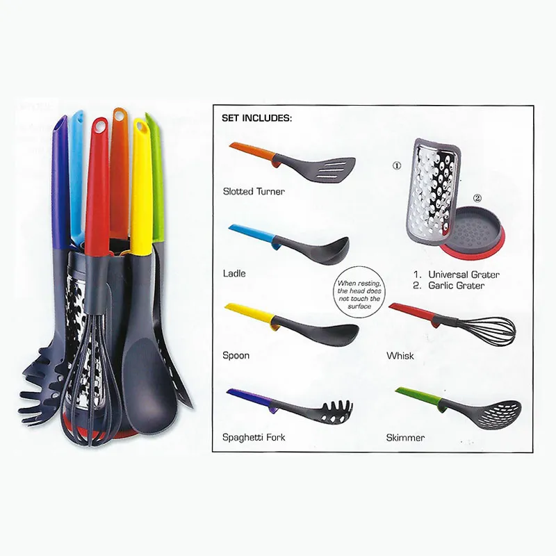 6 Pc. Nylon Tools Set w/ Grater Base - V366 - Image 2